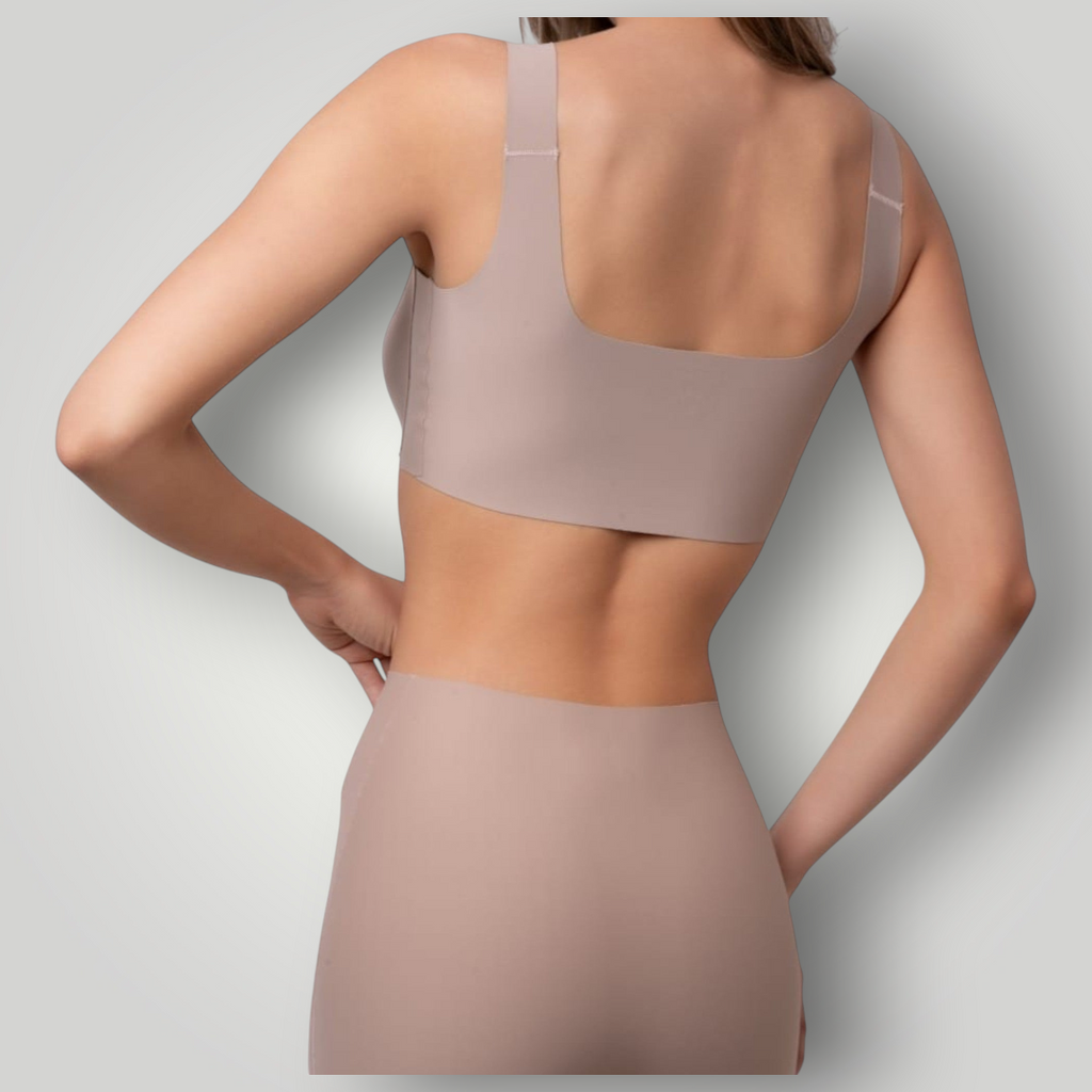 Top W One Sem Costura Nude em Poliamida com Toque Macio