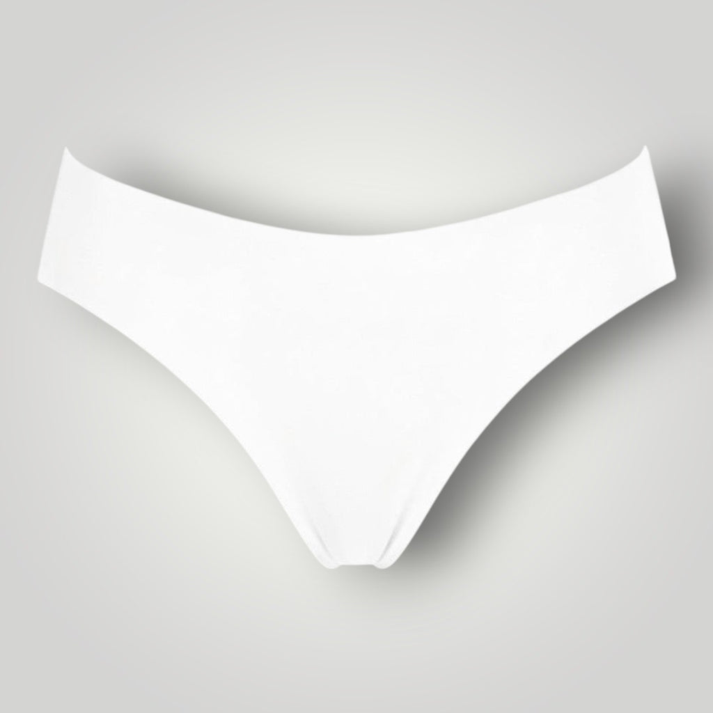 Calcinha W One Fio Dental Sem Costura Branca com Laterais Médias