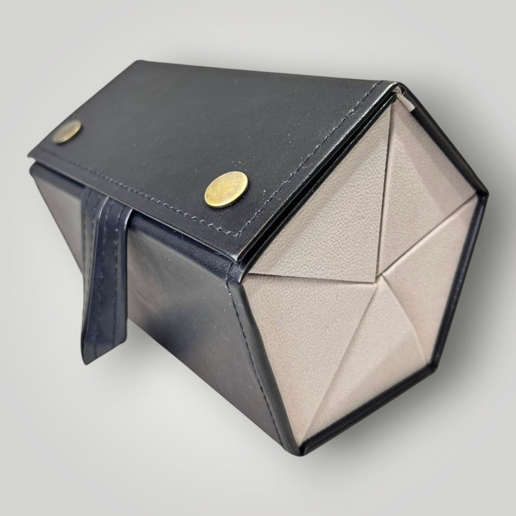 Case - Porta-Óculos Dobrável com 5 Divisórias Cor Preto