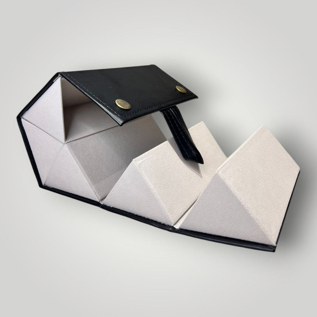 Case - Porta-Óculos Dobrável com 5 Divisórias Cor Preto
