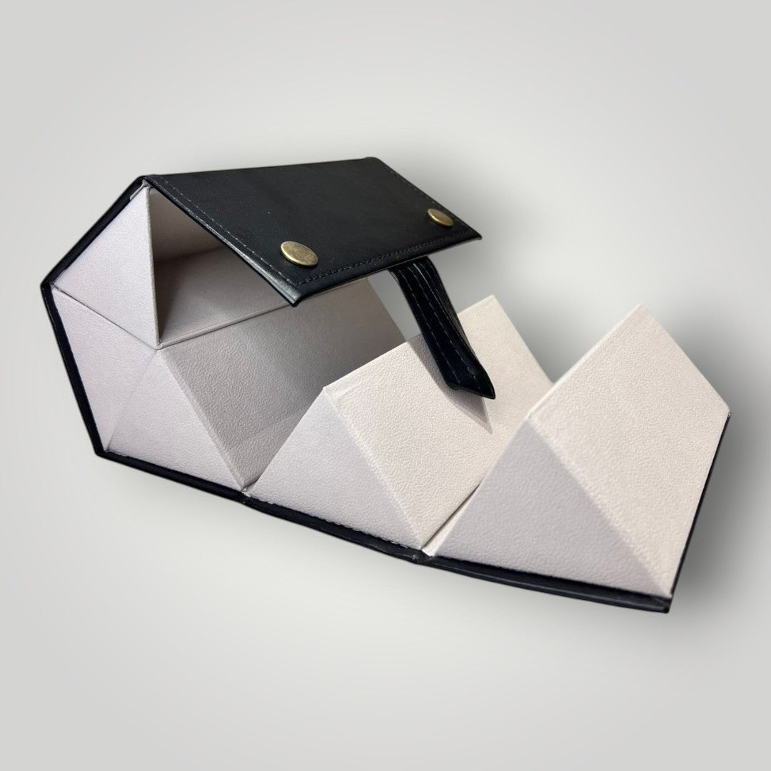 Case - Porta-Óculos Dobrável com 5 Divisórias Cor Preto