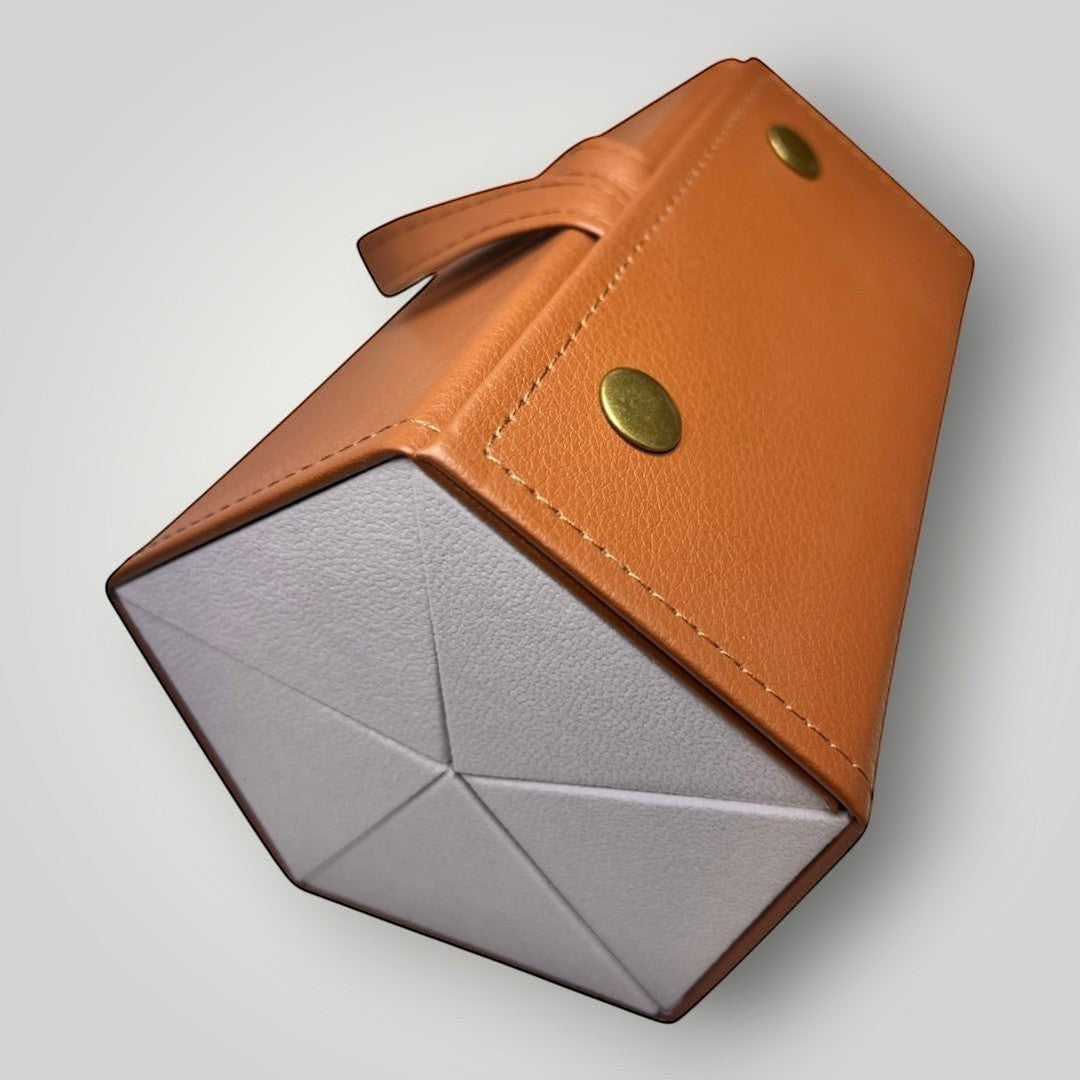 Case - Porta-Óculos Dobrável com 5 Divisórias Cor Caramelo