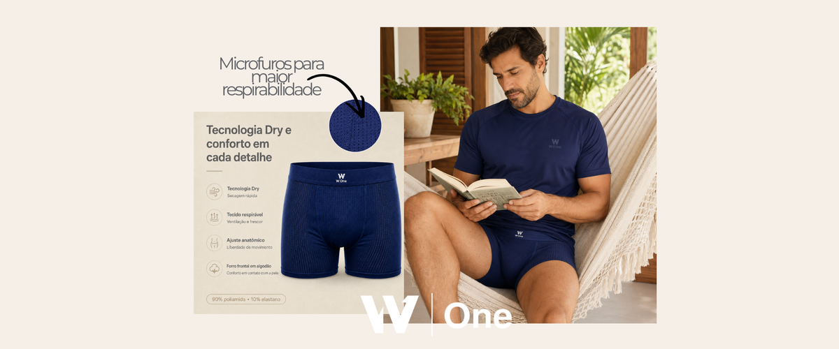 cueca dry w one microfuros respirabilidade