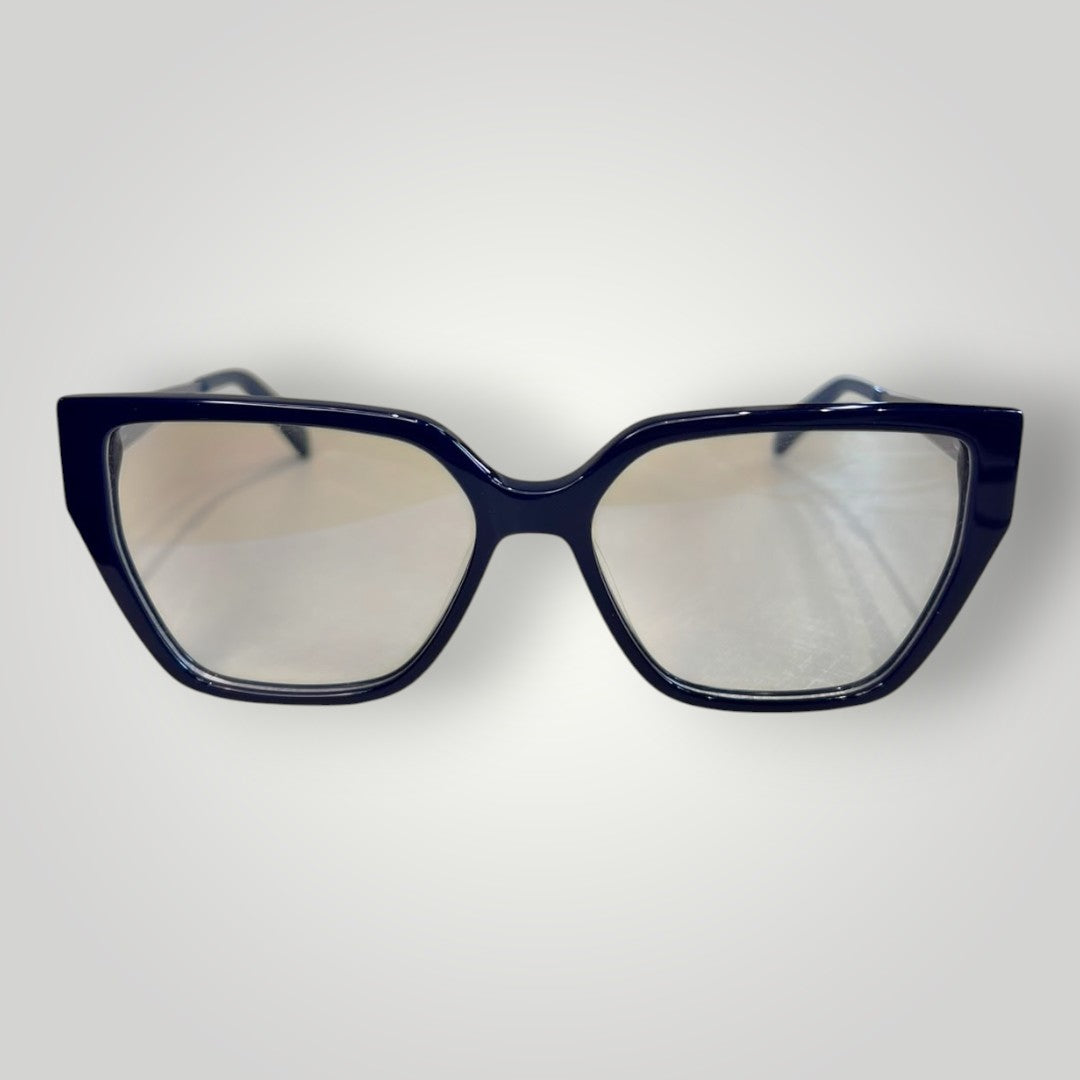 Armação de óculos de grau W One Brand Store estilo gatinho maxi em acetato azul marinho com design elegante.