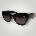W One Brand Store black cat-eye sunglasses with black gradient lenses and UV400 protection.
