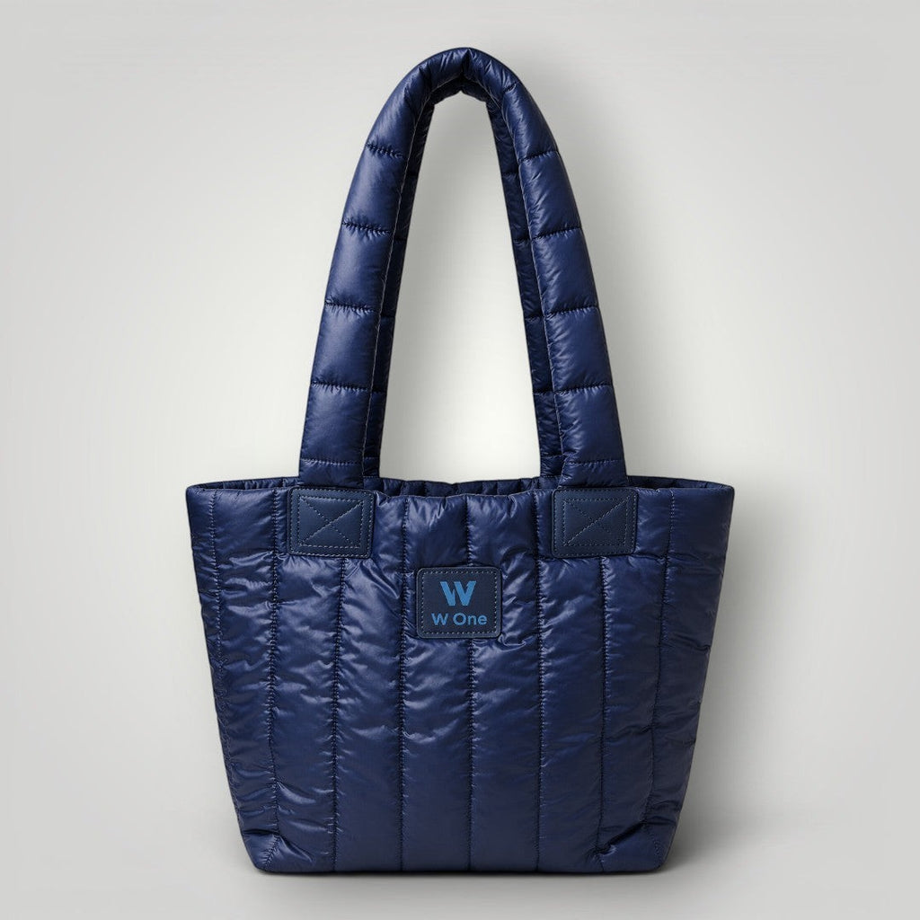 Bolsa Move Puffer Azul Marinho W One com acabamento acolchoado e alças resistentes
