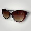 W One Brand Store maxi cat-eye sunglasses in brown acetate with gradient brown lenses and UV400 protection.