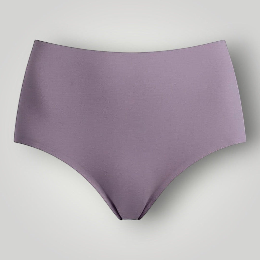 Calcinha hot pants W One Brand Store roxa de cintura alta com acabamento sem costura e toque macio