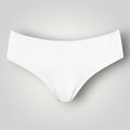Calcinha tanga W One Brand Store branca sem costura com cintura média em poliamida e elastano