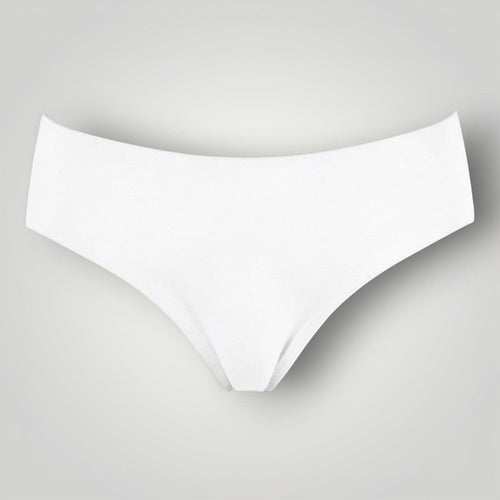 Calcinha tanga W One Brand Store branca sem costura com cintura média em poliamida e elastano