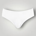 Calcinha tanga branca W One Brand Store sem costura com laterais largas e cintura média em poliamida