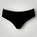 Calcinha tanga preta W One Brand Store sem costura com laterais largas e cintura média para conforto invisível