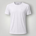 Camiseta W One Brand Store Dynamic branca unissex com manga raglan, tecido leve respirável e proteção solar FPU 50+