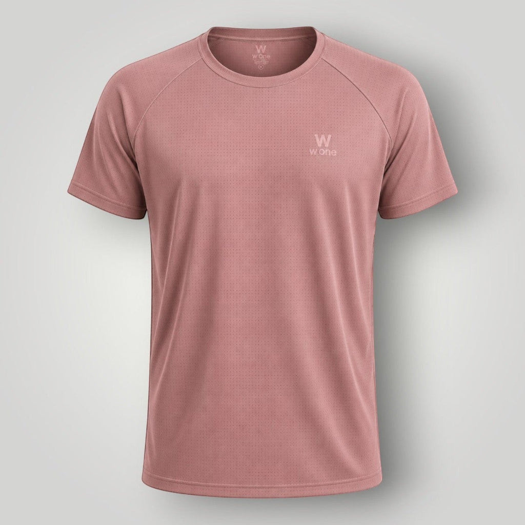 Camiseta unissex W One Brand Store Dynamic na cor cacau com mangas raglan, tecido respirável e proteção solar FPU 50+