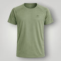 Camiseta unissex W One Brand Store Dynamic verde malva com mangas raglan, tecido leve e respirável para esportes.