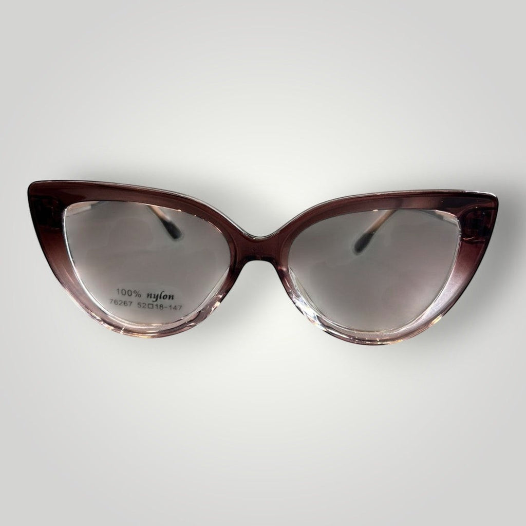 W One Brand Store cat-eye acetate eyeglasses in wine and pink, elegant and feminine design.