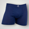 Cueca boxer W One Brand Store azul marinho em poliamida com tecnologia dry, tecido respirável e ajuste anatômico.