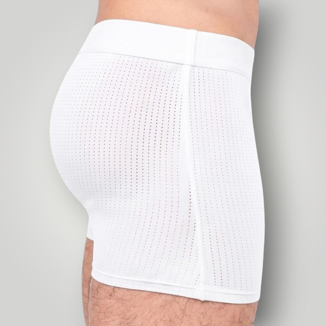 Cueca boxer branca W One Brand Store em poliamida com tecnologia dry, tecido respirável e ajuste anatômico
