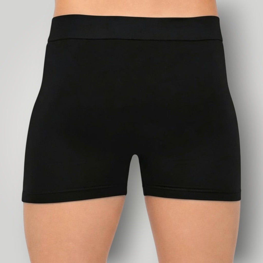 Cueca boxer preta W One Brand Store em algodão com elastano, modelagem confortável para uso diário