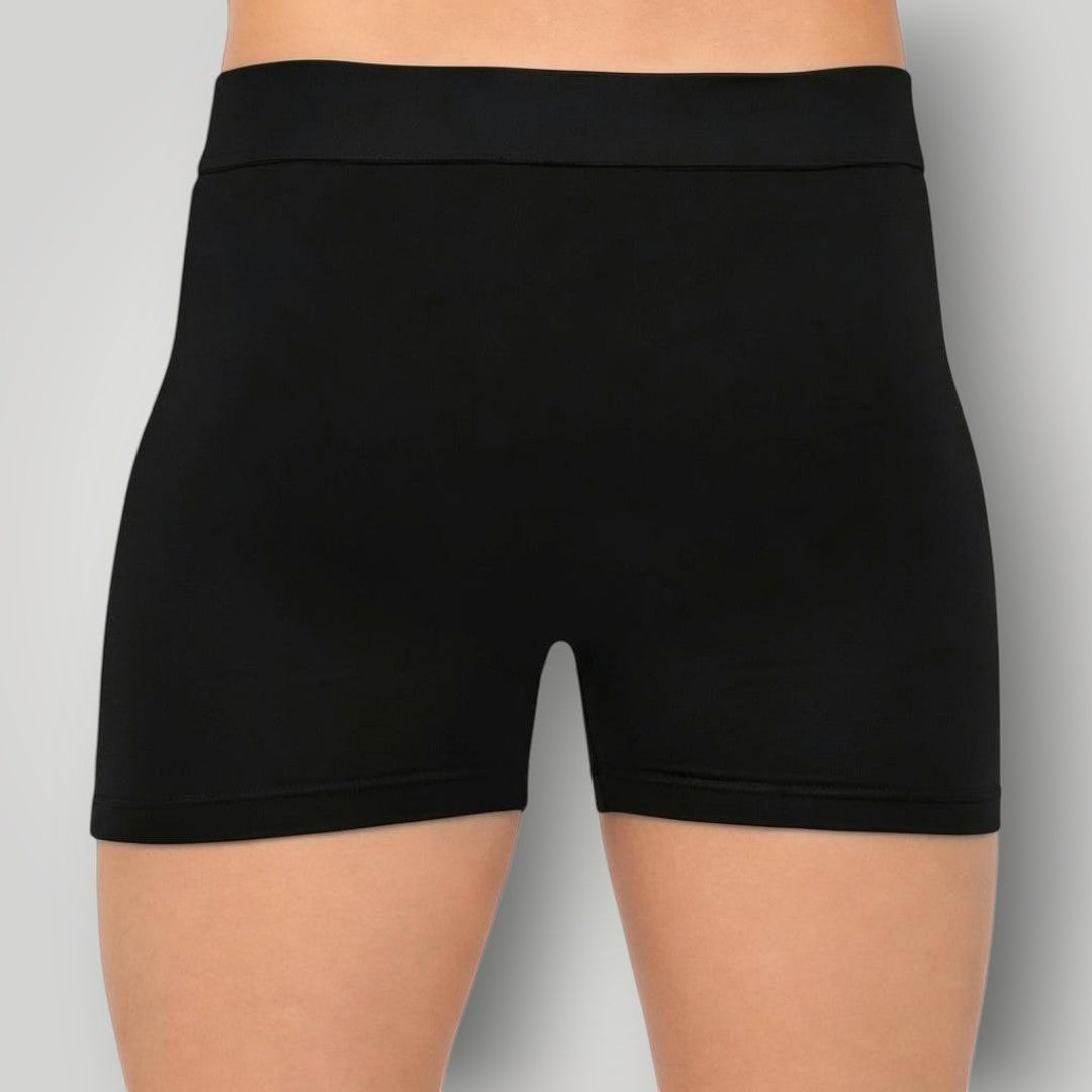 Cueca boxer preta W One Brand Store em algodão com elastano, modelagem confortável para uso diário