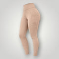 Legging W One Brand Store Move na cor canela com bolso lateral funcional, tecido de poliamida e alta compressão.