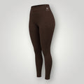Legging W One Brand Store Performance Coffee marrom com bolso lateral funcional e tecido de alta compressão