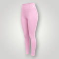 Legging W One Brand Store rosa balé de alta performance com bolso V lateral e tecido de poliamida com proteção solar