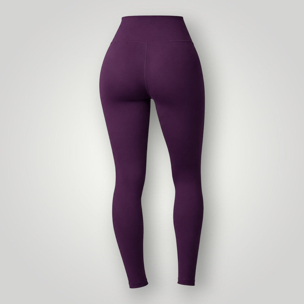 Legging W One Brand Store Essence na cor vinho, com modelagem básica, cintura alta e tecido de média compressão.
