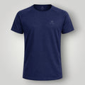 W One Brand Store navy blue polyamide t-shirt with raglan sleeves and subtle logo detail. Ideal for fitness.