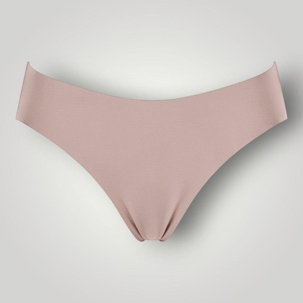 W One Brand Store nude seamless thong with medium sides, made of polyamide and elastane for a comfortable, invisible fit.