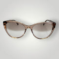 W One Brand Store cat-eye prescription glasses in nude transparent polyamide with tortoiseshell detail and clip-on lenses.