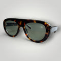Óculos de Sol Aviador Blond Camuflado Marrom em Acetato vista frontal