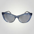 Óculos de grau W One Brand Store gatinho em acetato azul transparente, armação moderna e leve.
