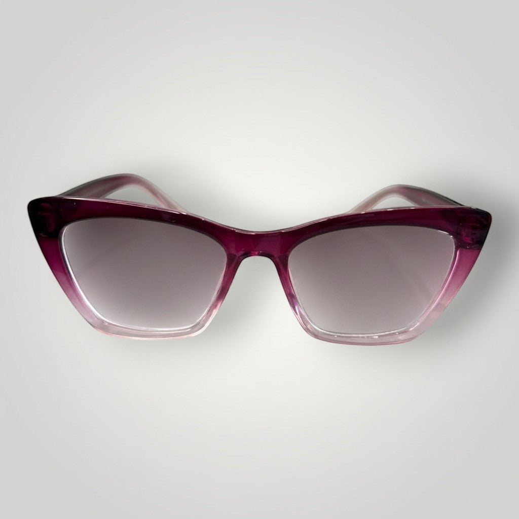 Óculos de grau W One Brand Store gatinho bicolor em acetato vinho e rosa, com design elegante e delicado.