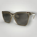 Óculos de Sol Maxi Gatinho Cinza Transparente Acetato vista frontal