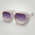 Óculos de Sol Octogonal Premium Rosé em Metal Rosé vista frontal