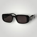 Óculos de Sol Retangular Diamond Premium Preto vista frontal
