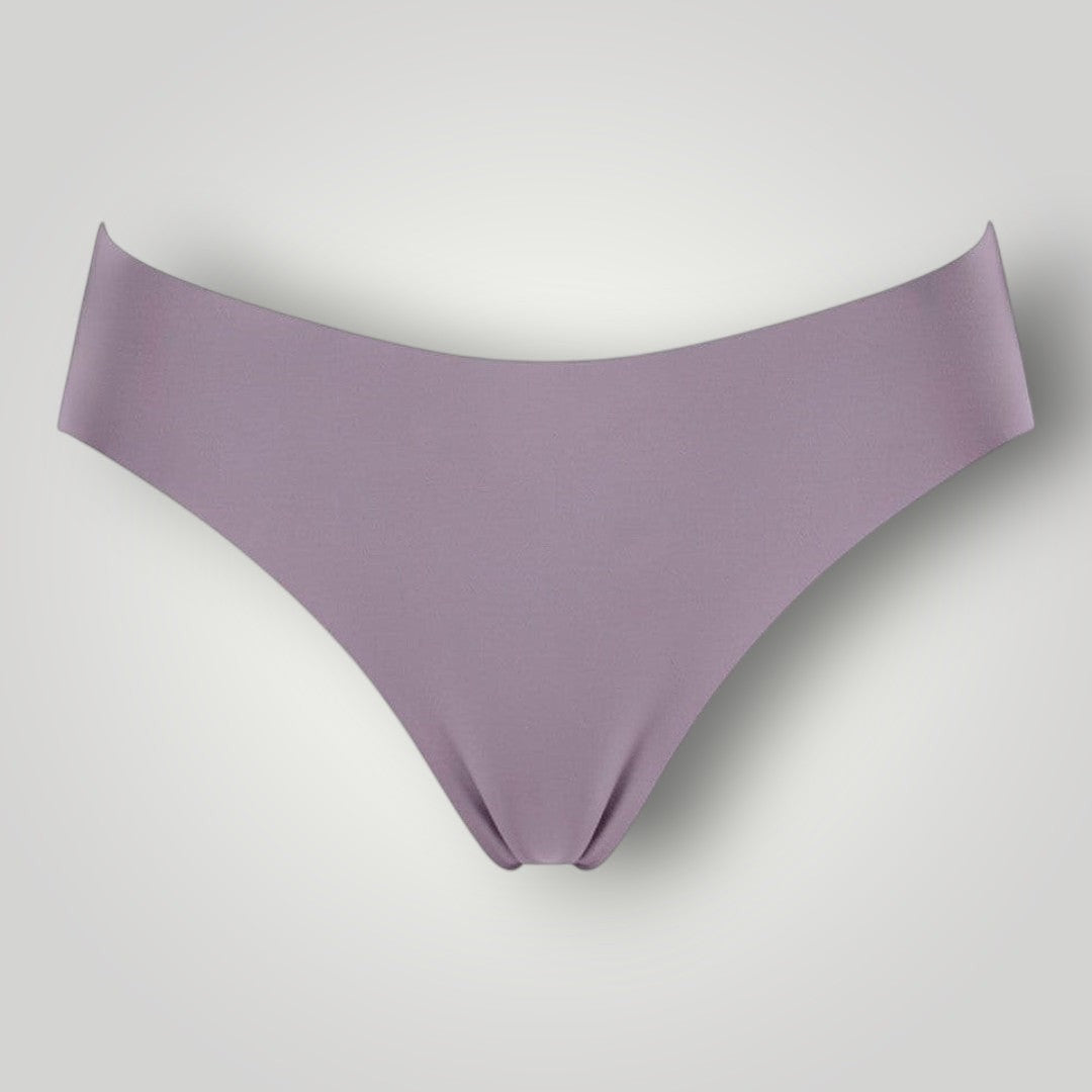 W One Brand Store purple seamless thong with medium sides, made of polyamide and elastane for a comfortable, invisible fit.