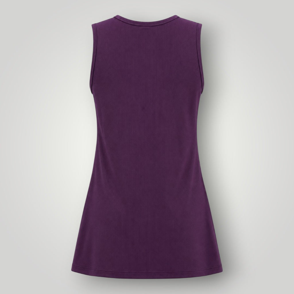 Regata esportiva W One Brand Store wine em poliamida dry fit com proteção UV, vista traseira