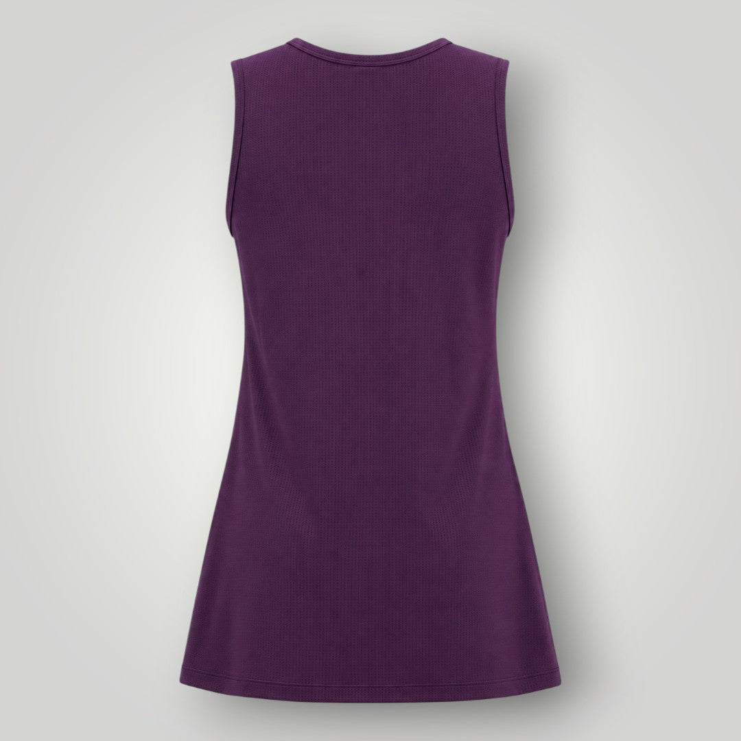 Regata esportiva W One Brand Store wine em poliamida dry fit com proteção UV, vista traseira