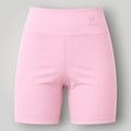 Shorts W One Brand Store Essence rosa balé com cós largo, tecido de poliamida com média compressão e proteção solar.