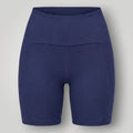 Shorts esportivo W One Brand Store Sculpt azul marinho com cós alto e costuras anatômicas para treino