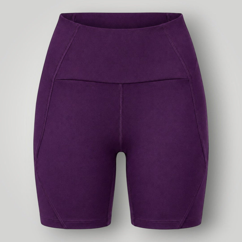 Shorts Sculpt W One Brand Store na cor vinho com cós alto, média compressão e tecido tecnológico respirável.