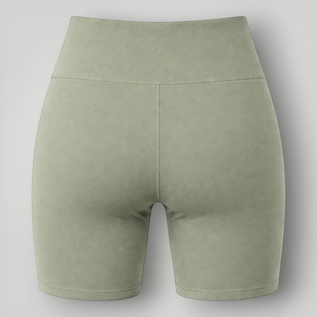Shorts W One Brand Store Essence verde malva com cós largo de alta compressão e tecido macio