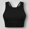 Top esportivo W One Brand Store preto de alta sustentação com tecido respirável e ajuste firme para treinos intensos.