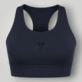 Top fitness W One Brand Store preto modelo nadador em poliamida com alta sustentação e logo frontal