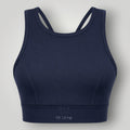 Top W One Brand Store Power Fit preto em poliamida com alta sustentação e proteção UV, ideal para treinos intensos.