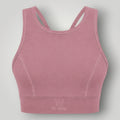 Top Power Fit W One Brand Store cor cacau de alta sustentação com tecido respirável e ajuste firme para treinos
