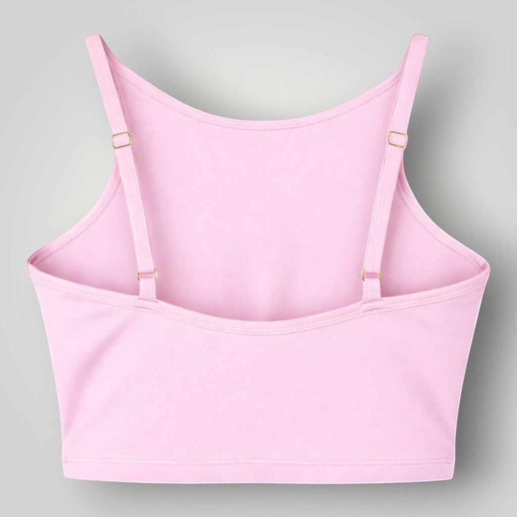 Top W One Brand Store Pulse rosa balé com alças reguláveis e design de média sustentação para treinos fitness