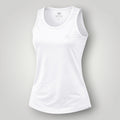 W One Brand Store white polyamide fitness tank top with a light touch and sun protection.
